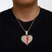 hot Selling New Product, Heart Wrenching Diamond Alloy Pendant, Hip-hop Cuban Chain Necklace, Men's Necklace_ipsvogv.com
