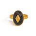 K Gold Plated Natural Stone Titanium Steel Ring Female Ins Simple Style Geometric Star Diamond Open Ring_ipsvogv.com