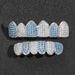 Body Jewelry Hip Hop Sea Blue And White Zircon Six Tooth Braces Micro Inlaid Zircon Braces Halloween Dress Up Personalized Braces Accessories_ipsvogv.com