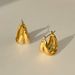 Real Gold Electroplated Titanium Steel Vintage Retro Versatile Double Layer U Shaped Earrings_ipsvogv.com