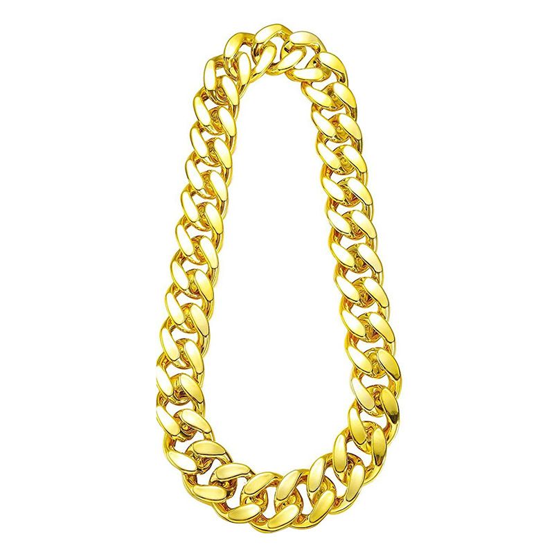 Fashionable Gold Necklace, Thickened And Bolded, Performing In Nightclubs, Dancing, Disco, Wealthy, Exaggerated, Hip-hop_ipsvogv.com