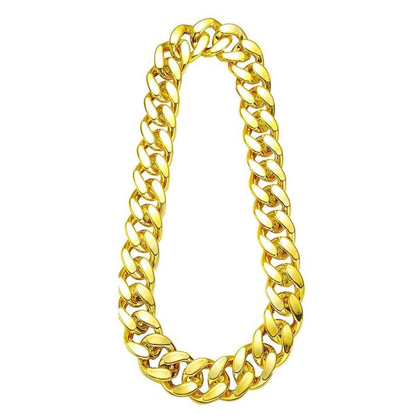 Fashionable Gold Necklace, Thickened And Bolded, Performing In Nightclubs, Dancing, Disco, Wealthy, Exaggerated, Hip-hop_ipsvogv.com