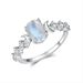 Cao Shi's New Oval With Sun And Shining Design Moon Ring_ipsvogv.com