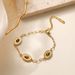 Women's Jewelry Fashion Retro K Gold Plated Stainless Steel Bracelet INS Niche Personality Versatile Bracelet_ipsvogv.com