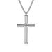 Simple curved titanium steel cross necklace neutral cold style men and women wear pendant stainless steel pendant_ipsvogv.com