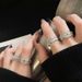 Zircon Inlaid Full Diamond Open Ring, Horseshoe Star, Exquisite, Light Luxury, High-end Feeling, ISN Style, Super_ipsvogv.com