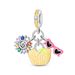 Women's Jewelry Travel Style Summer Cocktail Bag Charm Beads DIY Jewelry Accessories Bracelet Copper Plated Silver_ipsvogv.com