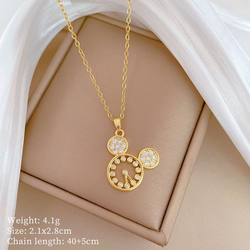 Straw 【 】 Sky Cat Watch Light Luxury Charm Gorgeous Full Diamod Necklace Wome's Versatile Clavicle Titaium Steel 【 】_ipsvogv.com