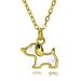 New Cartoon Poodle Pet Dog Copper Gold Plated O Shaped Chain Simple Design Copper Inlaid Zirconium Trend Necklace_ipsvogv.com