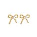 Unisex Pearl Diamond Earrings Mini Bow Light Luxury High End Full Diamond Zircon Earrings_ipsvogv.com