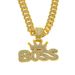 Hip Hop Exaggerated Crown Letter Pendant Cuban Nightclub Personalized Bounce Men's Necklace Accessories_ipsvogv.com