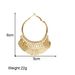 Exaggerated metal round tassel for jewelry, geometric gold long earrings F16170_ipsvogv.com