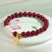 Natural Mineral High Content Purple Gold Cinnabar Pearl Bracelet, New Chinese Fu Brand National Style Bracelet Jewelry_ipsvogv.com