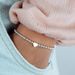 Women's Jewelry Electroplated Silver Copper Bead Love Bracelet Heart Shaped Love Elastic Line Bracelet All Match Hand Jewelry_ipsvogv.com