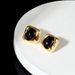 Sterg Sier Black Onyx Earrings Niche Minimalist All-match Retro Elegant Jewelry Korean Style Women's High-end Sense_ipsvogv.com