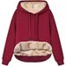 Women's Clothing warm pocket hooded sports sweatshirt jacket_ipsvogv.com