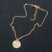 Personalized Gold Disc Coin Pendant Necklace Alloy Multi Layer Clavicle Chain Female G15020_ipsvogv.com