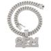 New GFM Letter Hip Hop Pendant High Quality Design Alloy Full Diamond Cuban Chain Necklace_ipsvogv.com