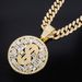 Unisex Hip Hop Jewelry New US Dollar Round Pendant High End Hip Hop Trendy Rap Men's Cuban Chain_ipsvogv.com