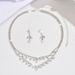 Women’s Jewelry Set Fashion Multi Layer Luxury Diamond Studded Full Diamond Pendant Necklace Earrings Two Piece Set Bride Wedding Necklace Earrings_ipsvogv.com