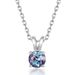 S925 Thick Silver Moissanite Pendant Round Four Claw Inlaid Clavicle Pendant Simple And Fashionable_ipsvogv.com