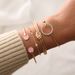 Simple And Minimalist Women's Personality Knot, Circular Ring, Diamond Inlaid Arrow Bracelet, Four Piece Set Bracelet_ipsvogv.com