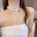 Temperament And Elegance Butterfly Pearl Ribbon Necklace Female Niche High End Clavicle Chain 2024 New Fairy Beauty Versatile Necklace_ipsvogv.com