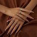New Ancient Silver Crescent Pearl Geometry Palm Women's Adjustable Ring Set With 6 Rings_ipsvogv.com