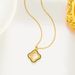 Cat's Eye Four Leaf Grass Necklace for Women, Light Luxury and Small Crowd 2023 New Collar Chain Sparkling Diamond, High_ipsvogv.com