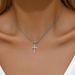 Cross Necklace, Women's Minimalist Fashion Trend Pendant Inlaid With 5A Zircon, Versatile Collarbone Chain_ipsvogv.com