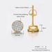 Unisex popular round full diamond thread earrings trendy men's personality all match earrings hip hop street popular earrings_ipsvogv.com