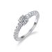 Moissanite Four Claw Ring Female S925 Silver Inlaid With Colored Gemstones Proposal Single Ring Fashionable Personality Light Luxury_ipsvogv.com