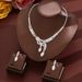 Women’s Jewelry Set Fashion New Fashion Trend Zircon Earrings Necklace Bracelet Three Piece Set Women's Wedding_ipsvogv.com
