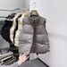 Women's Clothing autumn hot style stand collar down cotton vest small size versatile fashion cotton vest waistcoat jacket trendy_ipsvogv.com