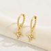 Personalized Fashion Earrings For Women, Eight Pointed Star Inlaid Zircon Design Earrings, Simple And Versatile Ear Buckles_ipsvogv.com