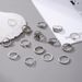 Fashionable Spider Snake Parachute 8-shaped Skeleton Cross Irregular Chain Joint Ring 15 Piece Set_ipsvogv.com