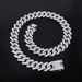Unisex 20mm Diamond Shaped Alloy Necklace For Men High End Cool Hip Hop Cuban Chain_ipsvogv.com
