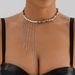 Light Luxury Fashion Tassel Irregular Beaded Collarbone Chain Ins Personalized Simple Splicing Necklace_ipsvogv.com