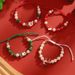 Christmas Soft Clay Pearl Beaded Fashion Bracelet Set Santa Claus Reindeer Pendant Party Unisex Wristband_ipsvogv.com