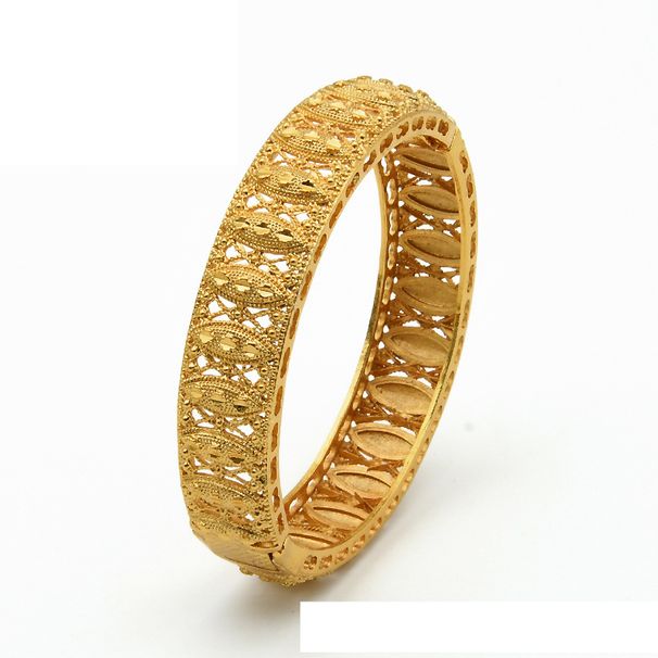 Bangles Dubai Bride Gold-plated Alloy Ethian Women's Sand Gold Jewelry Bracelet Wholesale_ipsvogv.com