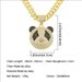 Hip hop exaggerated three-dimensional full diamond panda pendant Cuban necklace personality trendy punk cool neck chain_ipsvogv.com