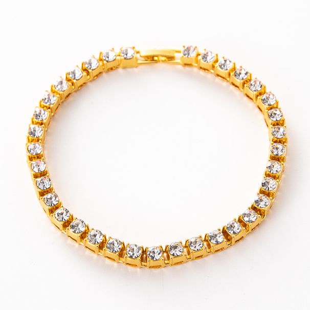 5mm Round Men's Tennis High-End Niche Jewelry Unisex Alloy Hip-Hop Style Necklace_ipsvogv.com