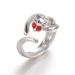 2015 Sparkling Czech Diamond Cute Open Cat Ring J007_ipsvogv.com