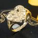 Sanjie Ins Simple Fashionable Women's Alloy Jewelry Gold Plated Love Handpiece Surface Concave And Convex Ring_ipsvogv.com