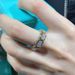 Tijia High Edition Cross Colored Split Thick Gold Plated Diamond Ring Handicraft For Men And Women_ipsvogv.com