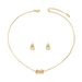 2024 new style women's necklace jewelry set with geometric niche design, earrings, versatile collarbone chain_ipsvogv.com