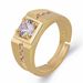 Plated Domineering Big White Gold Simulated Diamond Men's Ring, Plated Jewelry_ipsvogv.com