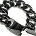 316L Stainless Steel Black Tone Curb 24mm Solid Heavy Bracelet Jewelry_ipsvogv.com