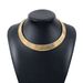 N1702 Hot selling vintage personalized wide cut plain ring necklace with punk style exaggerated geometric collar_ipsvogv.com