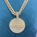 New Round Alloy Pendant Cuban Chain Hip-Hop Style English Letter Angel Necklace_ipsvogv.com